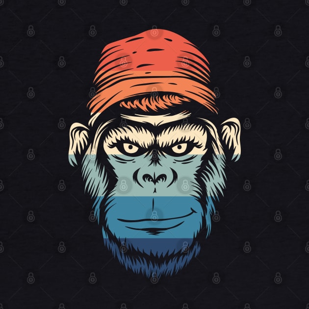 Vintage Smiling Gorilla by Dojaja